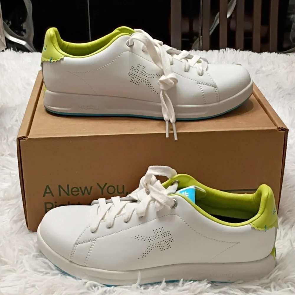 New KURU Classic Roam Women's Sneakers Leather White Size 9.5M Plantar Fascitis